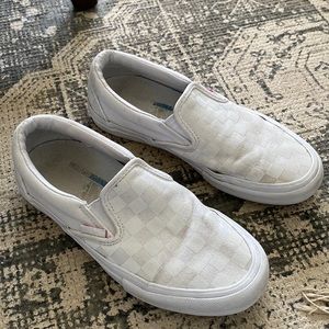 Checkered Reflective Slip On Vans